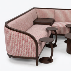 Heritage L-Shape Modular Sectional with Integrated Tables