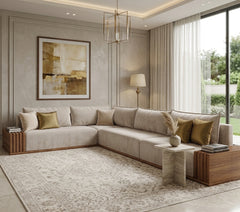 The Qasr Fluted L-Shape sofa