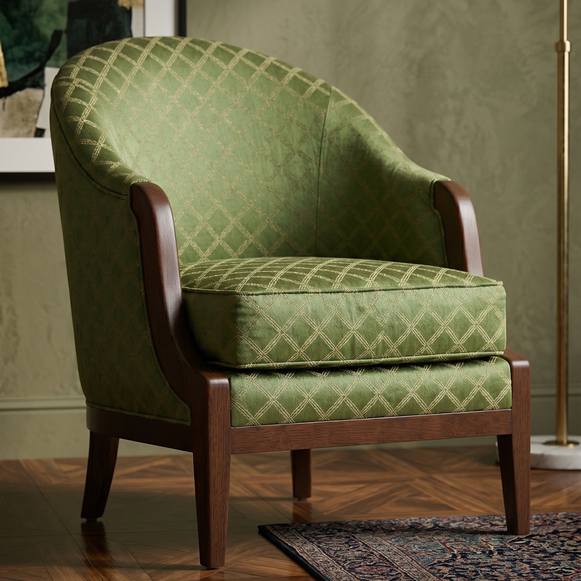 Hennai Green Arm Chair